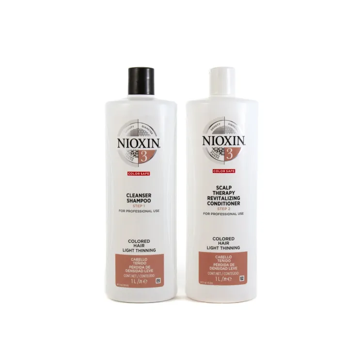 Nioxin System 3 Cleanser Shampoo And Scalp Revitaliser Conditioner 1000ml Duo