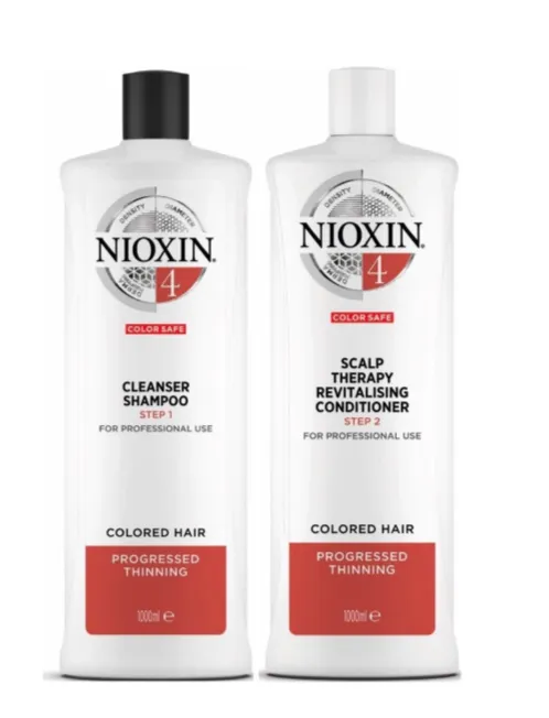 Nioxin System 4 Cleanser Shampoo & Scalp Revitaliser Conditioner 1000ml Duo