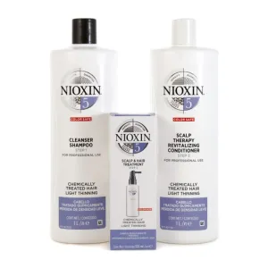 Nioxin System 5 Cleanser Shampoo And Scalp Revitaliser Conditioner 1000ml Plus 100ml Treatment