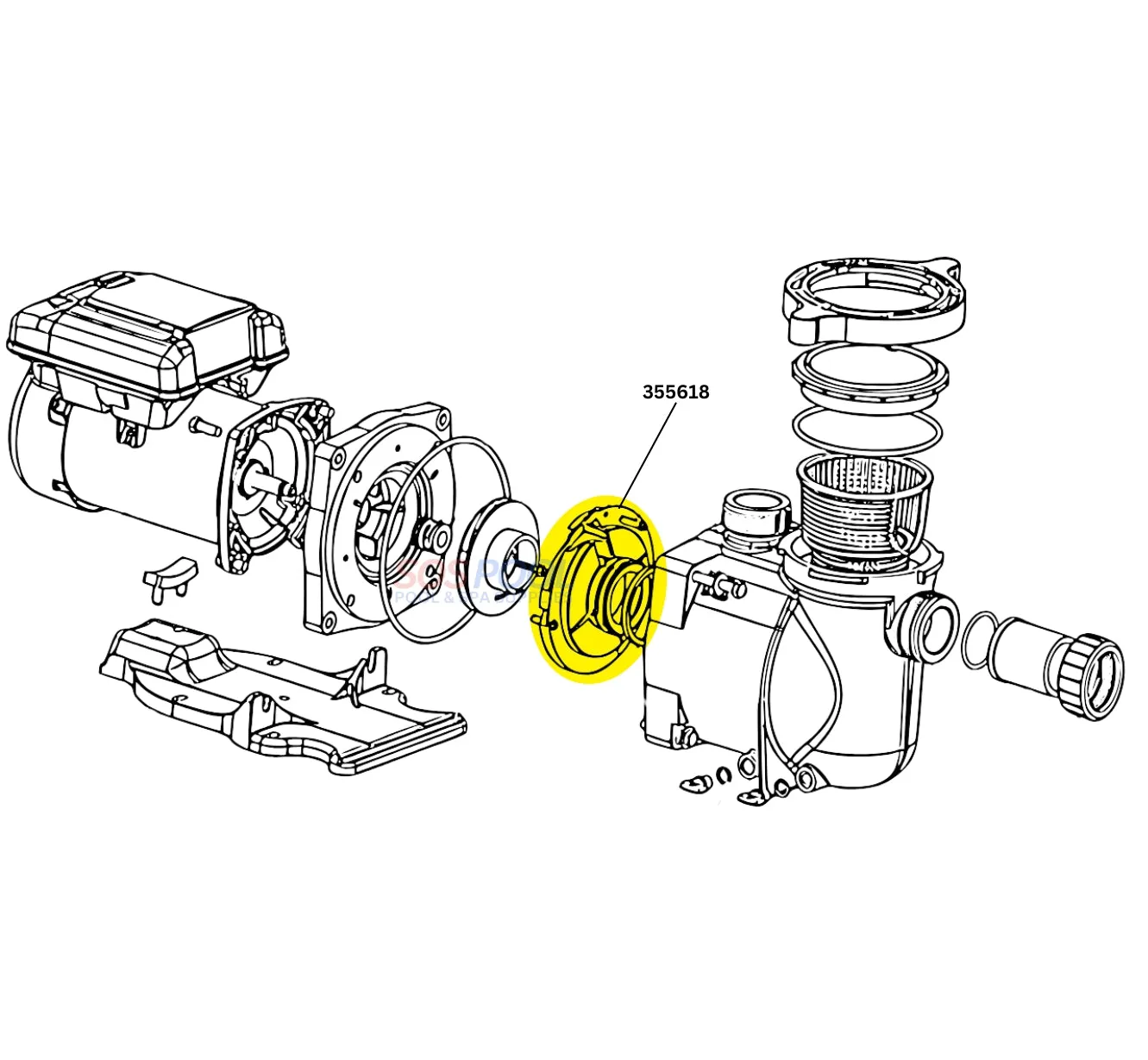 Pentair Diffuser for SuperMax and SuperFlo Pumps | 1.5 - 2 HP | 355618