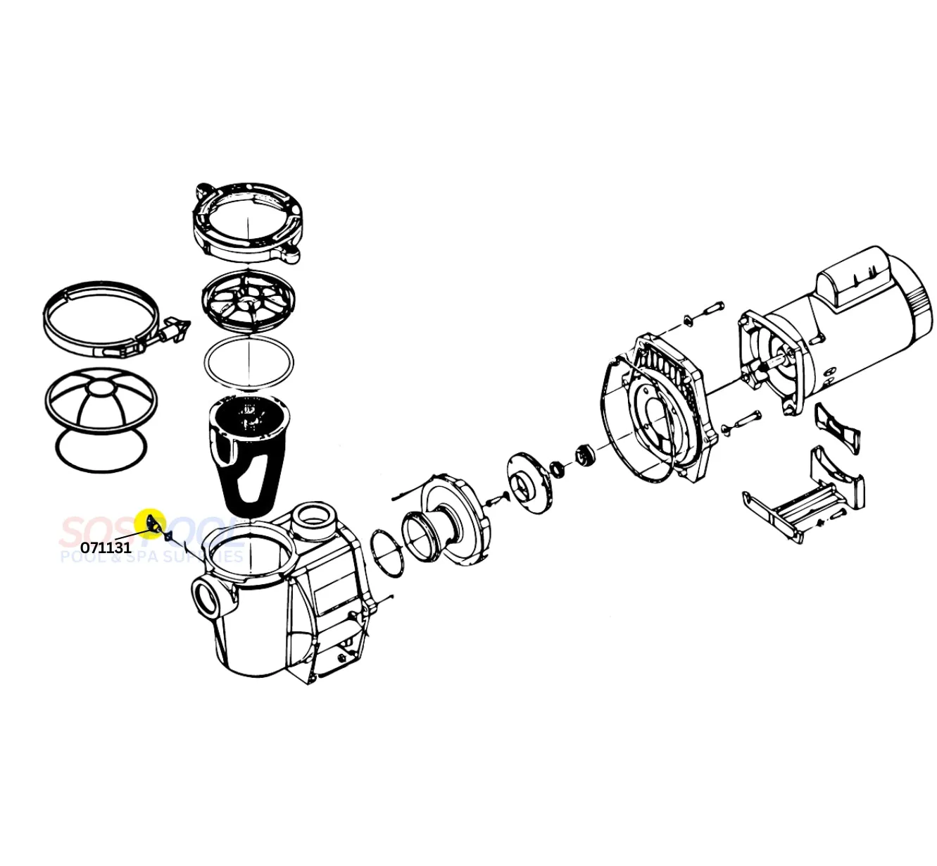 Pentair Drain Plug For Whisperflo And Intelliflo Pumps | Almond | 071131