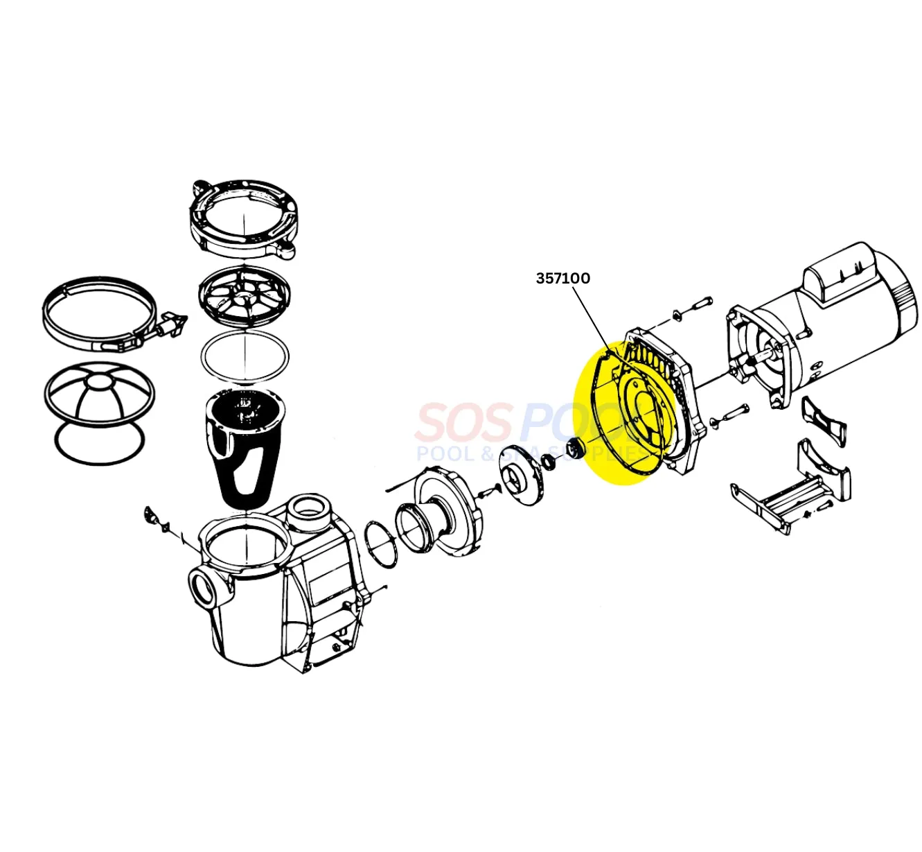 Pentair Seal Plate Gasket For Whisperflo And Intelliflo Pump | Black | 357100