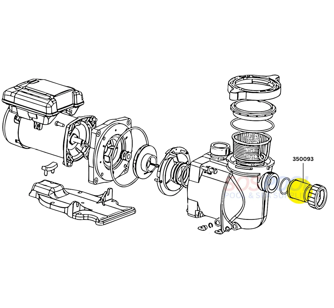 Pentair Union Adapter For SuperMax and SuperFlo | 350093