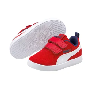 Puma scarpa da ginnastica con strappo da bambino Courtflex v2 Mesh V 371759 06 rosso bianco