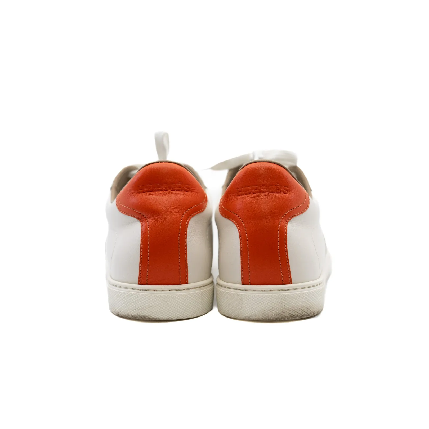 quick sneaker in leather white/orange #41