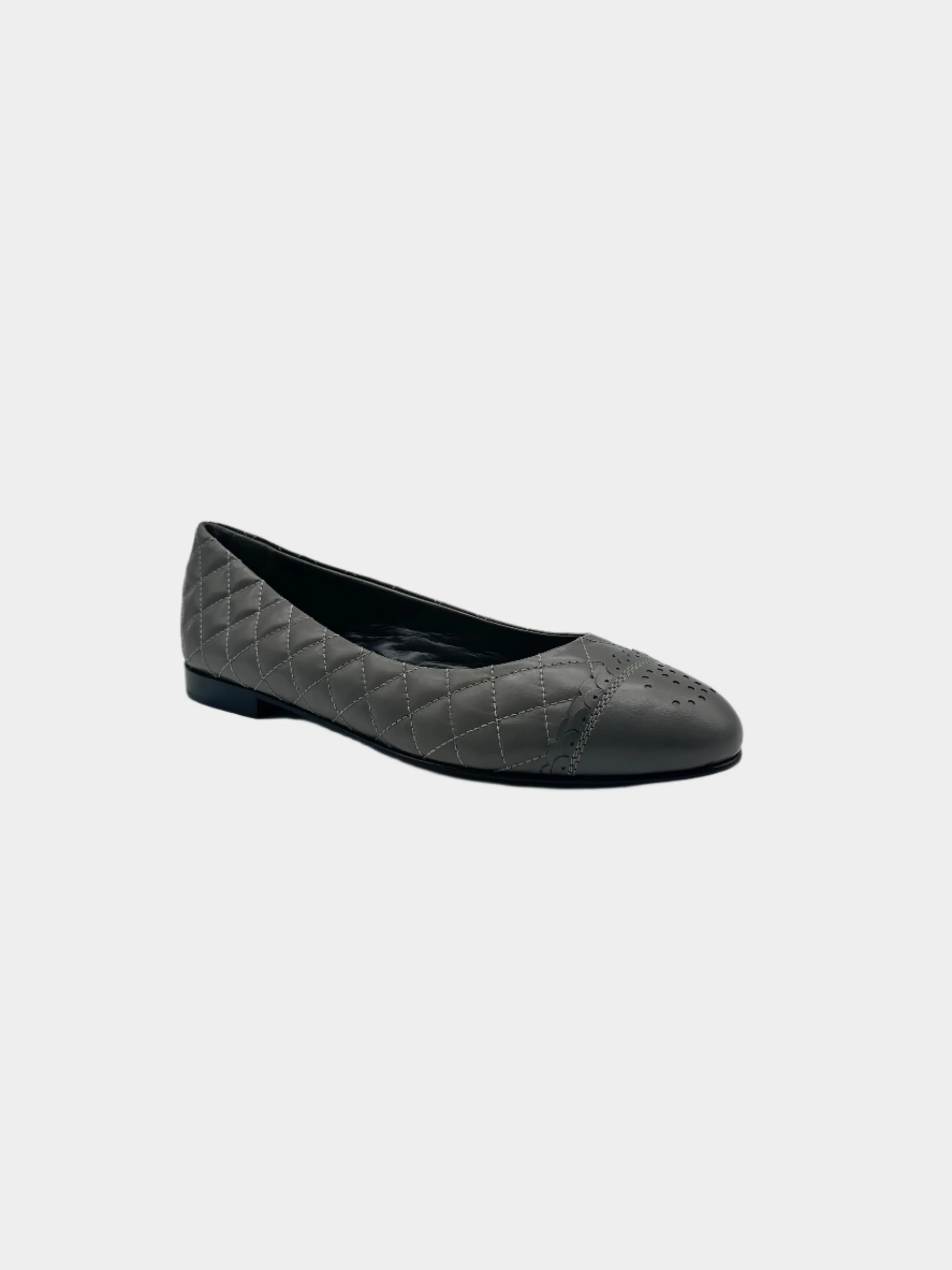 Quilted Leather Ballet Flats