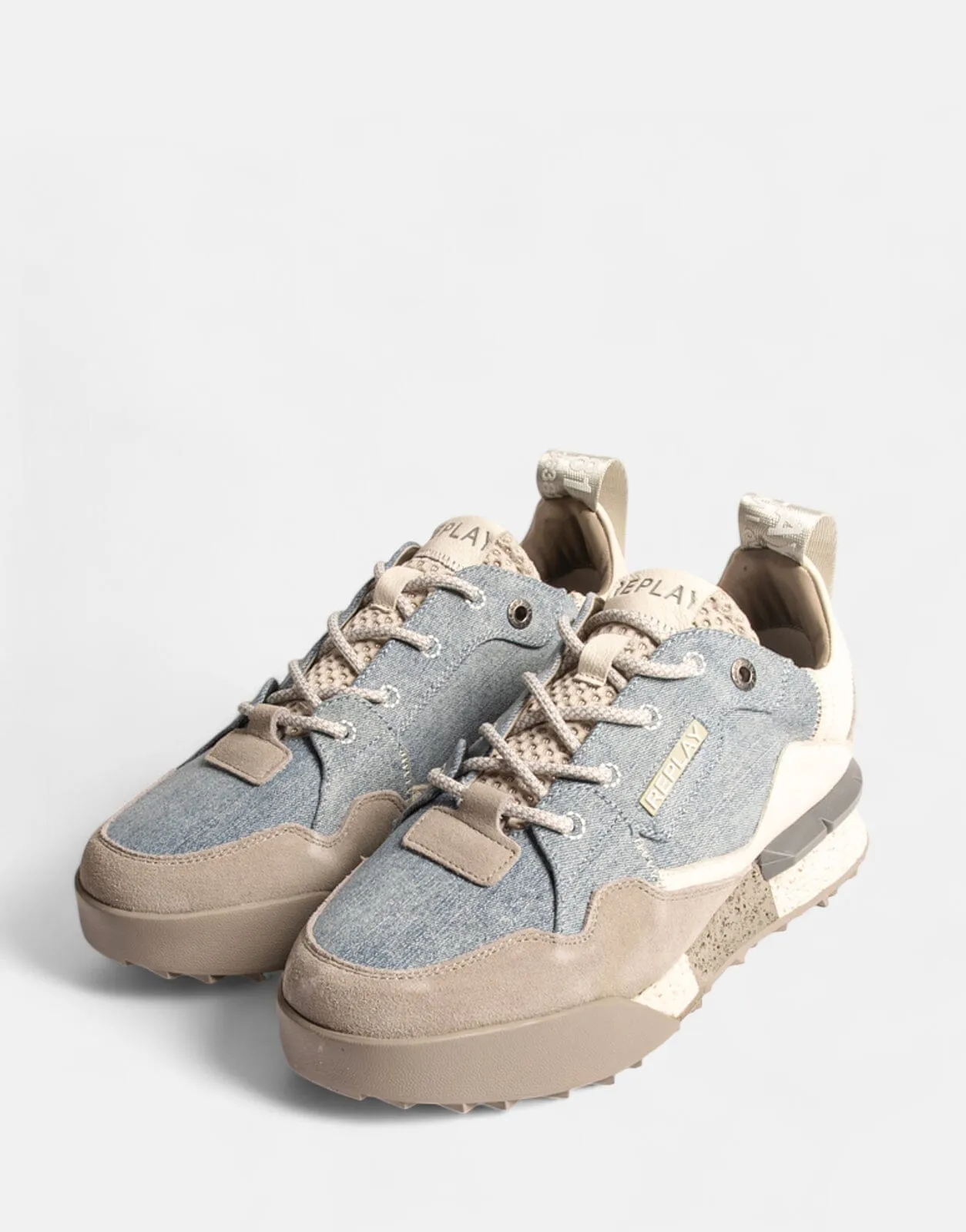 Replay Field Denim Denim/Lt Grey Sneakers