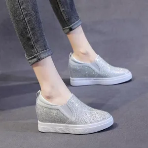 Rhinestone Wedge Sneakers