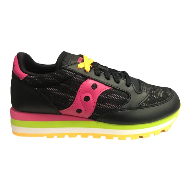 Saucony Original scarpa sneakers da donna Jazz Triple S60640-2 nero-rosa