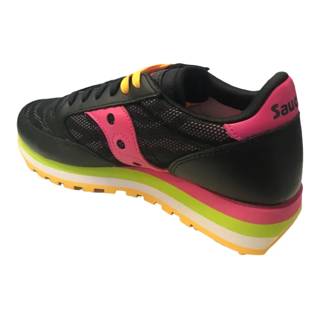 Saucony Original scarpa sneakers da donna Jazz Triple S60640-2 nero-rosa