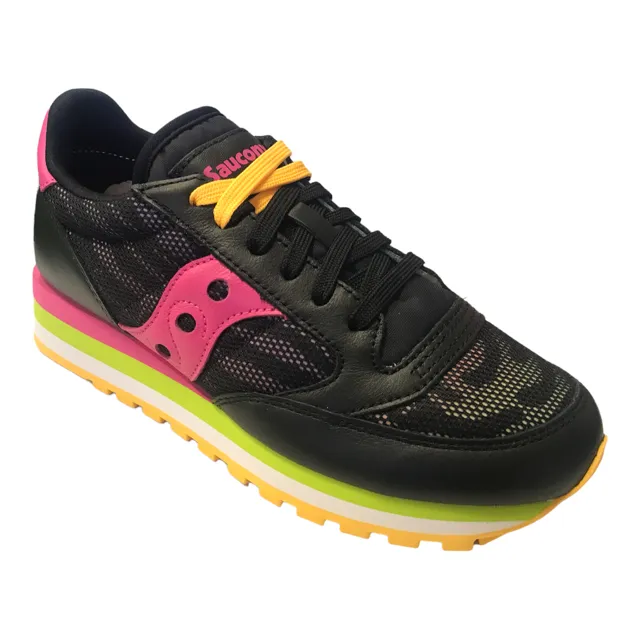 Saucony Original scarpa sneakers da donna Jazz Triple S60640-2 nero-rosa