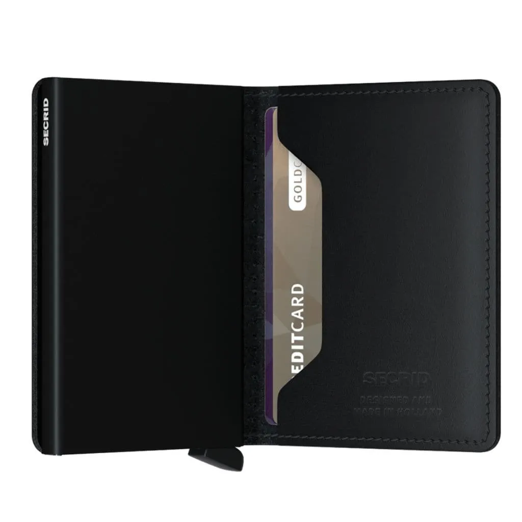 Secrid Slimwallet Black Perforated Leather