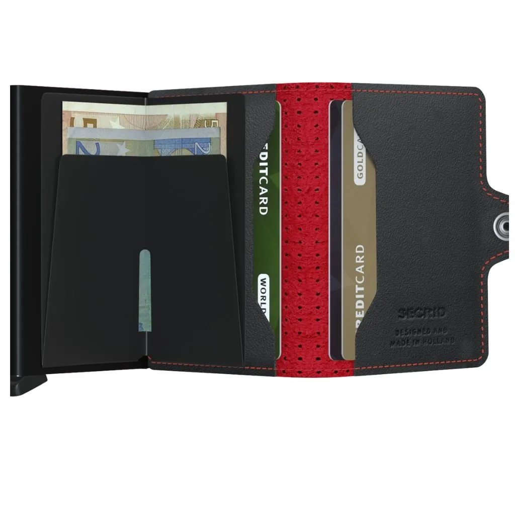 Secrid Twinwallet Perforated Black-Red