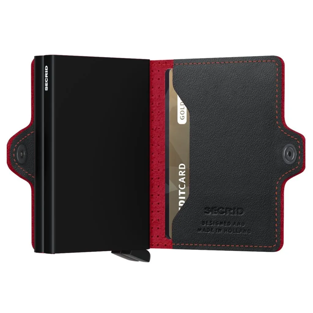 Secrid Twinwallet Perforated Black-Red