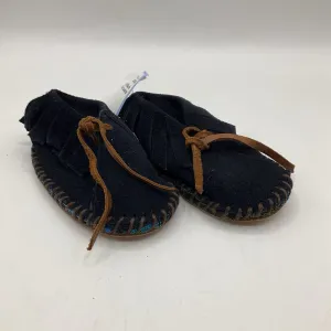 Size 2: Soiyl Black Leather Moccasins