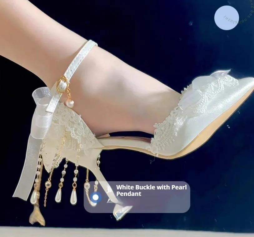 Sky Rabbit~Bridal Lolita Heels Wedding Shoes with Lace