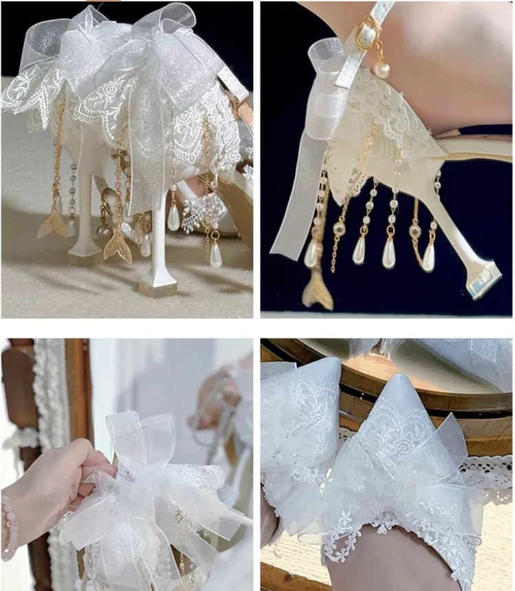 Sky Rabbit~Bridal Lolita Heels Wedding Shoes with Lace