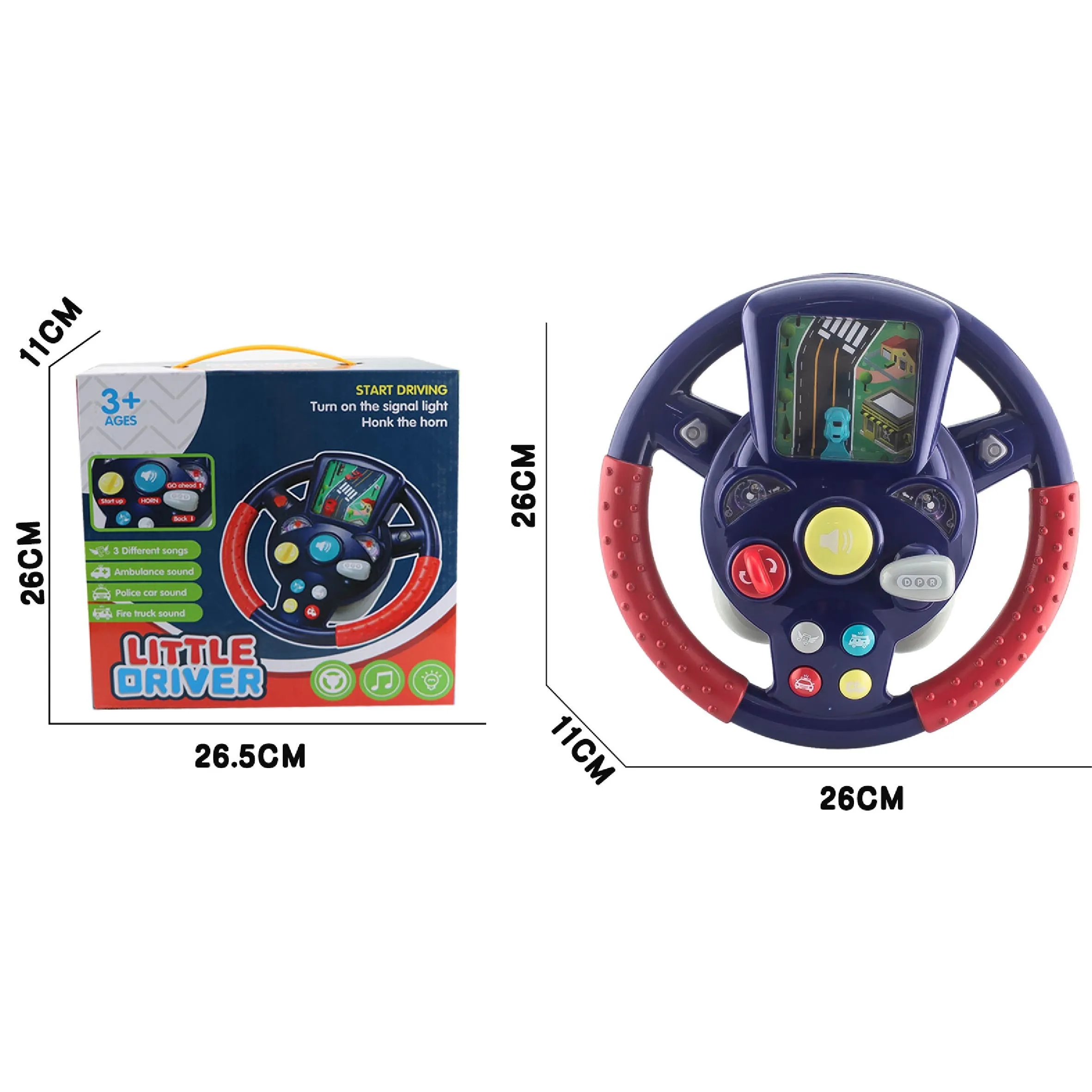 Steering Wheel With Light & Music for Kids