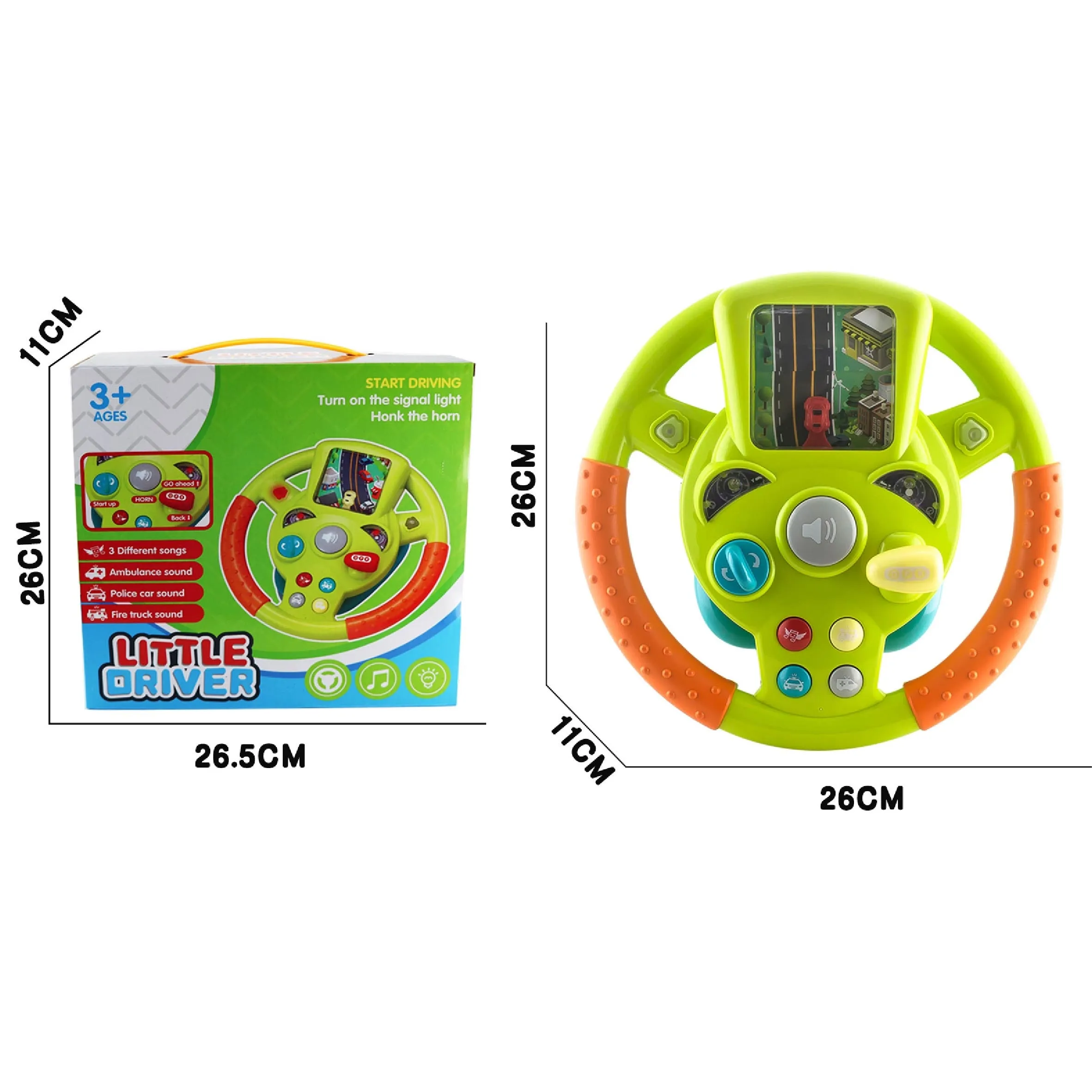 Steering Wheel With Light & Music for Kids