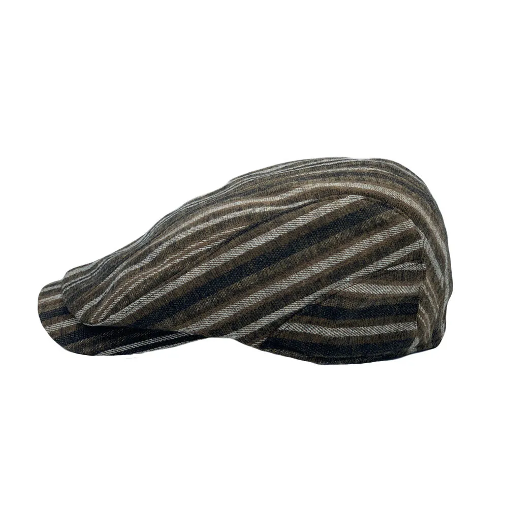 Stripe Ivy Gatsby Hats - Newsboy Cabbie Cap - Hunting Driving Golf Adjustable LD31576