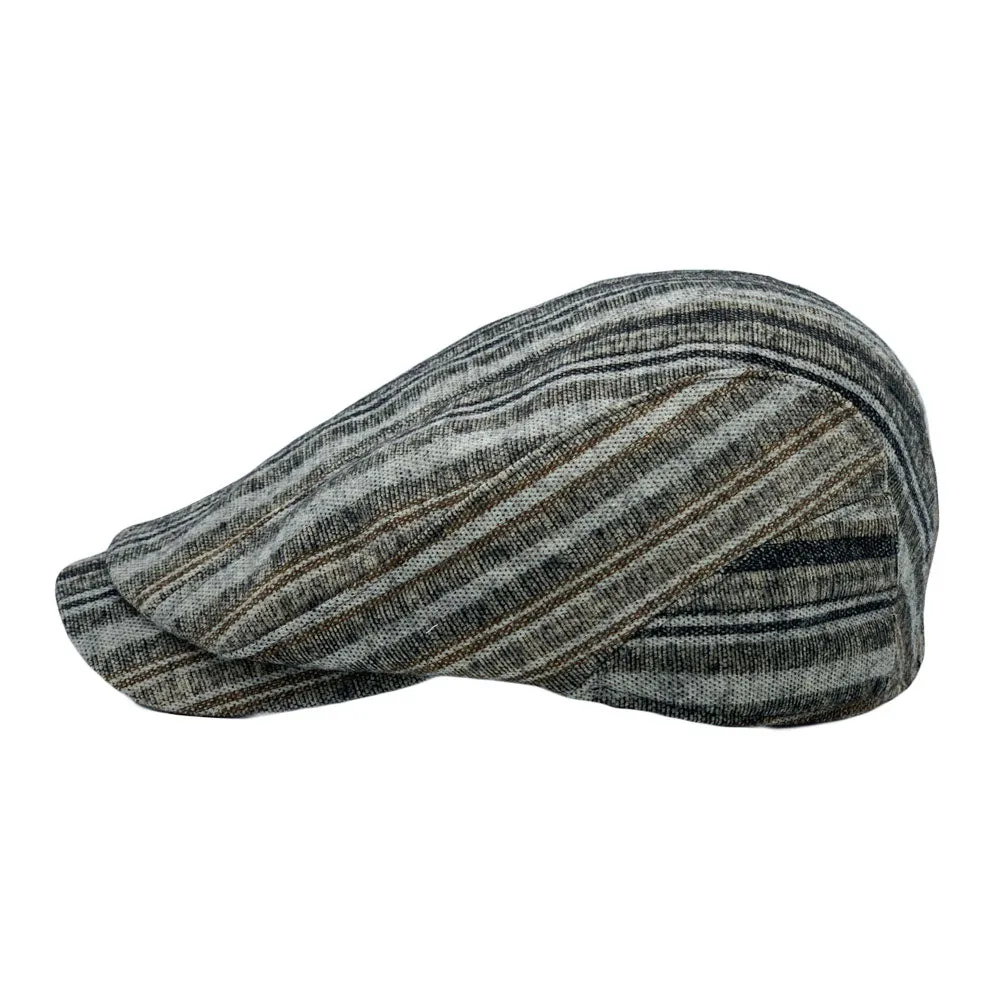 Stripe Ivy Gatsby Hats - Newsboy Cabbie Cap - Hunting Driving Golf Adjustable LD31576