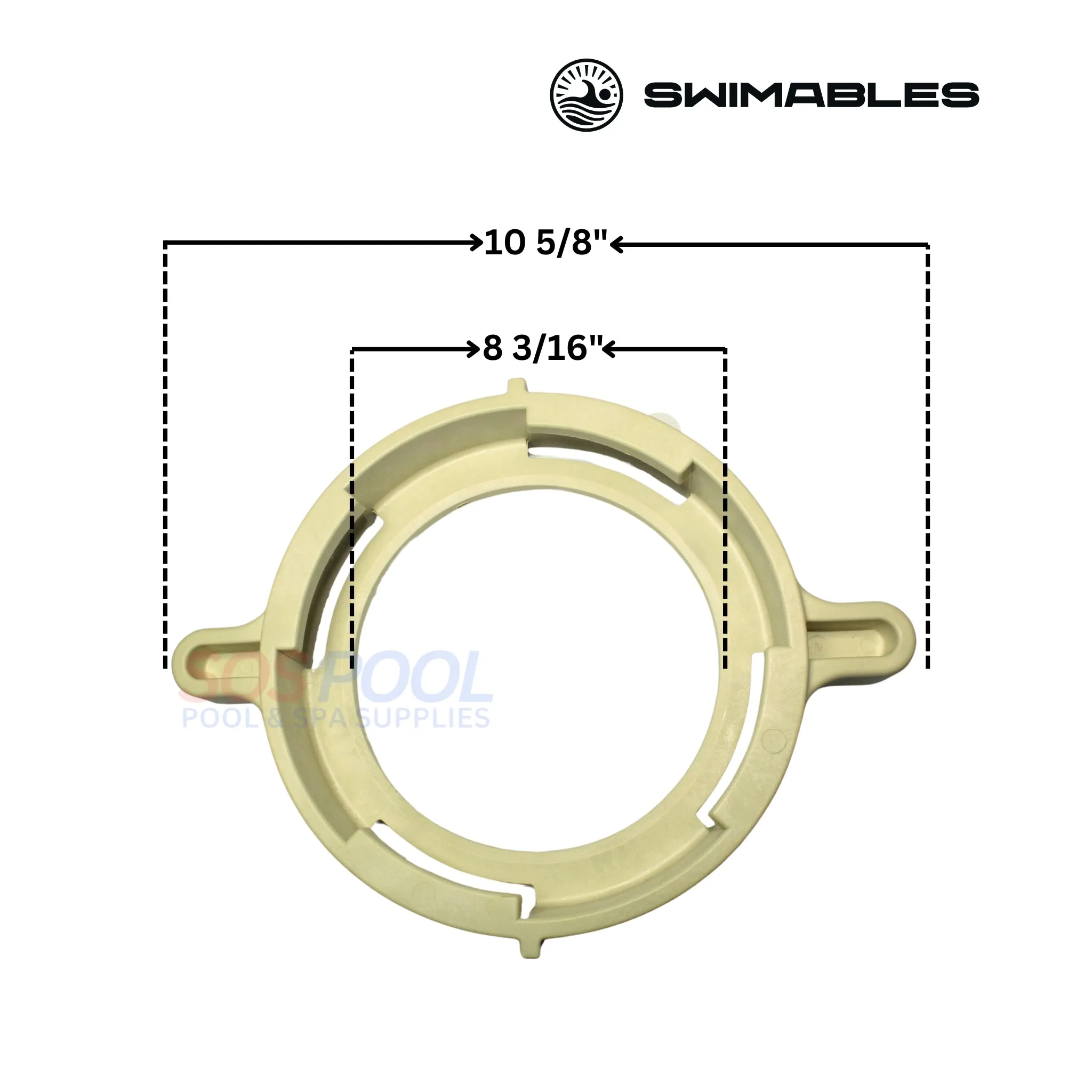 Swimables Lid Clamp Locking Ring For Pentair Whisperflo and Intelliflo Pumps | Almond | 357199 | SW-21-199