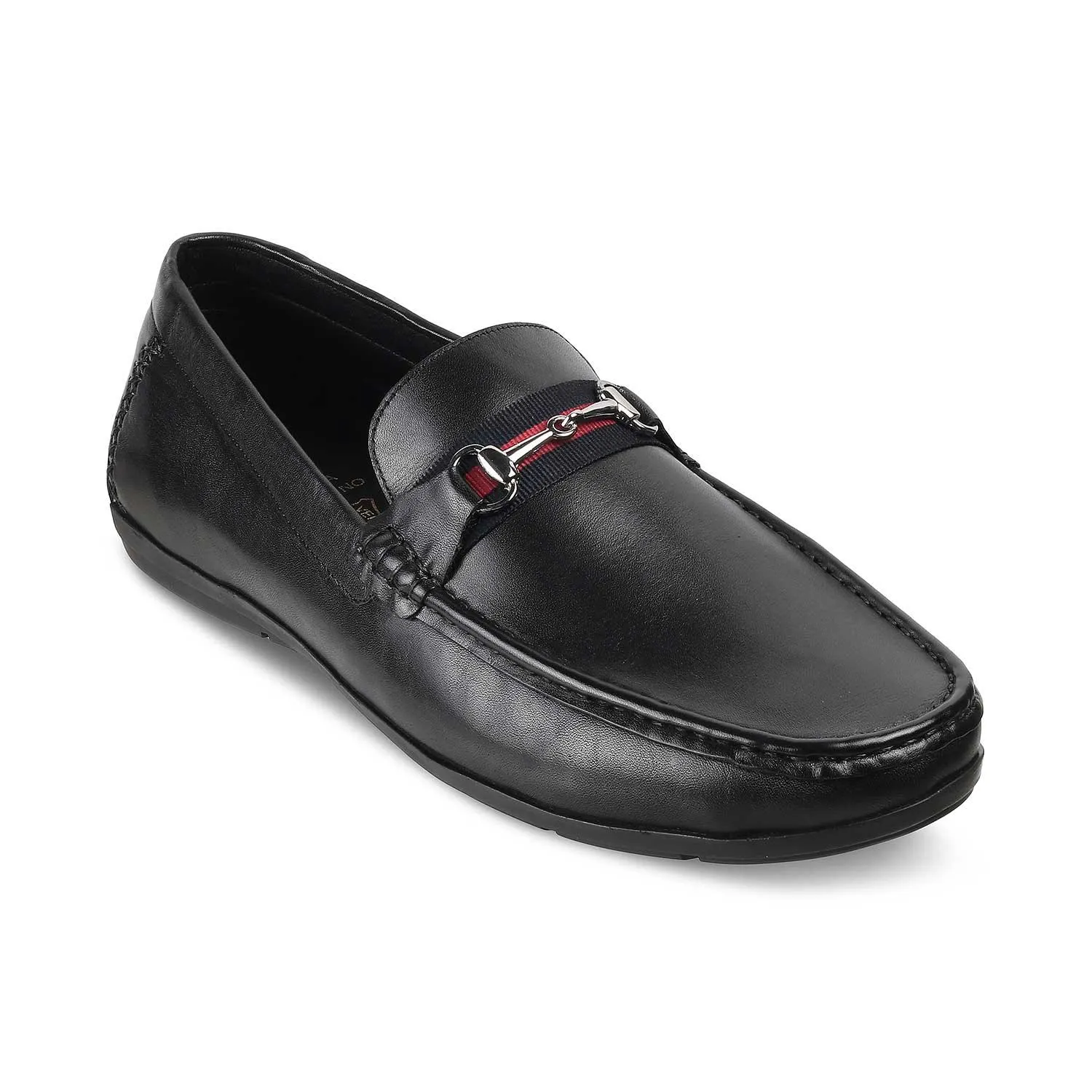 The Crada Black Men's Leather Loafers