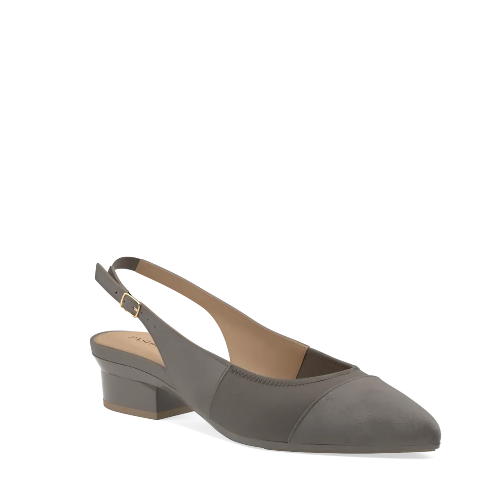 The Panel Slingback - Storm Suede - FINAL SALE