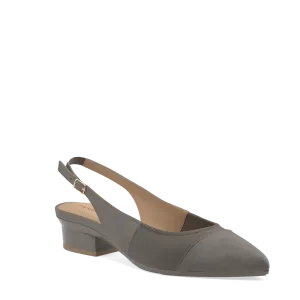 The Panel Slingback - Storm Suede - FINAL SALE