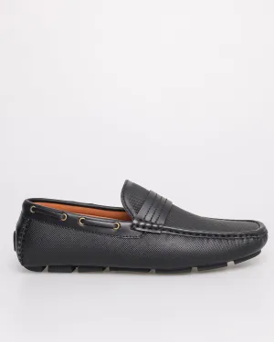 Tomaz C496 Men's Penny Moccasins (Black)