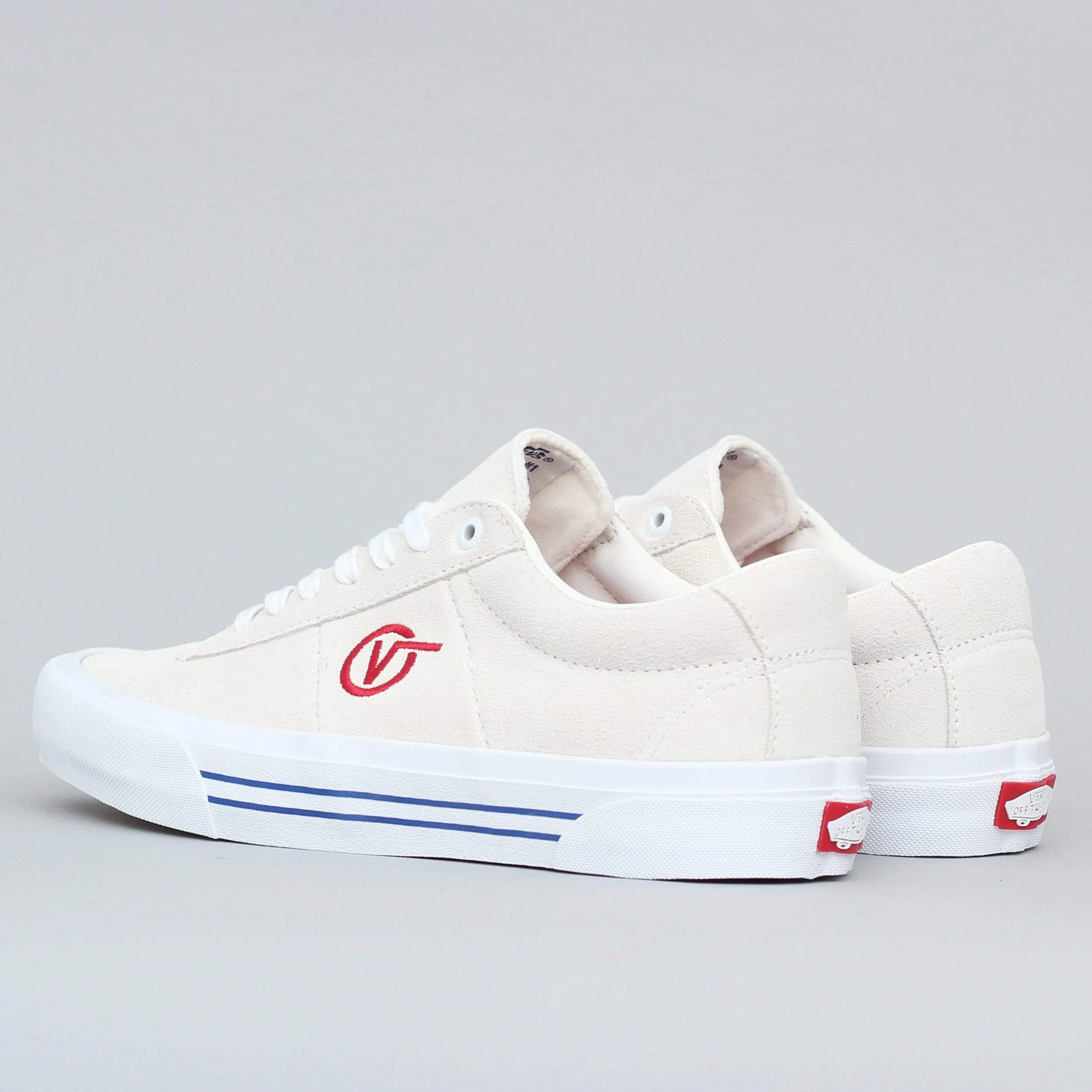 Vans Saddle Sid Pro Shoes Marshmallow / Racing Red