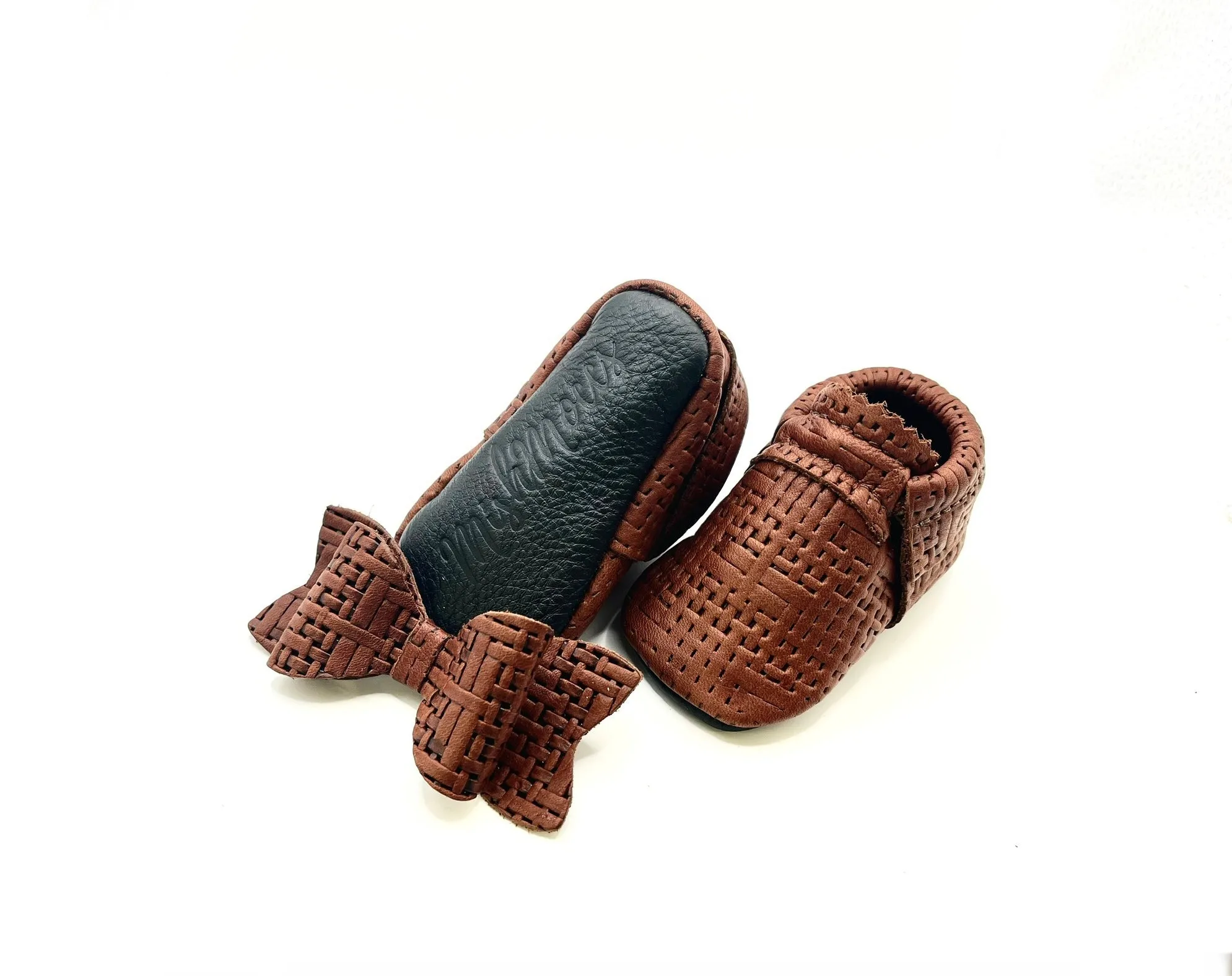 Walnut -Raffia Moccs