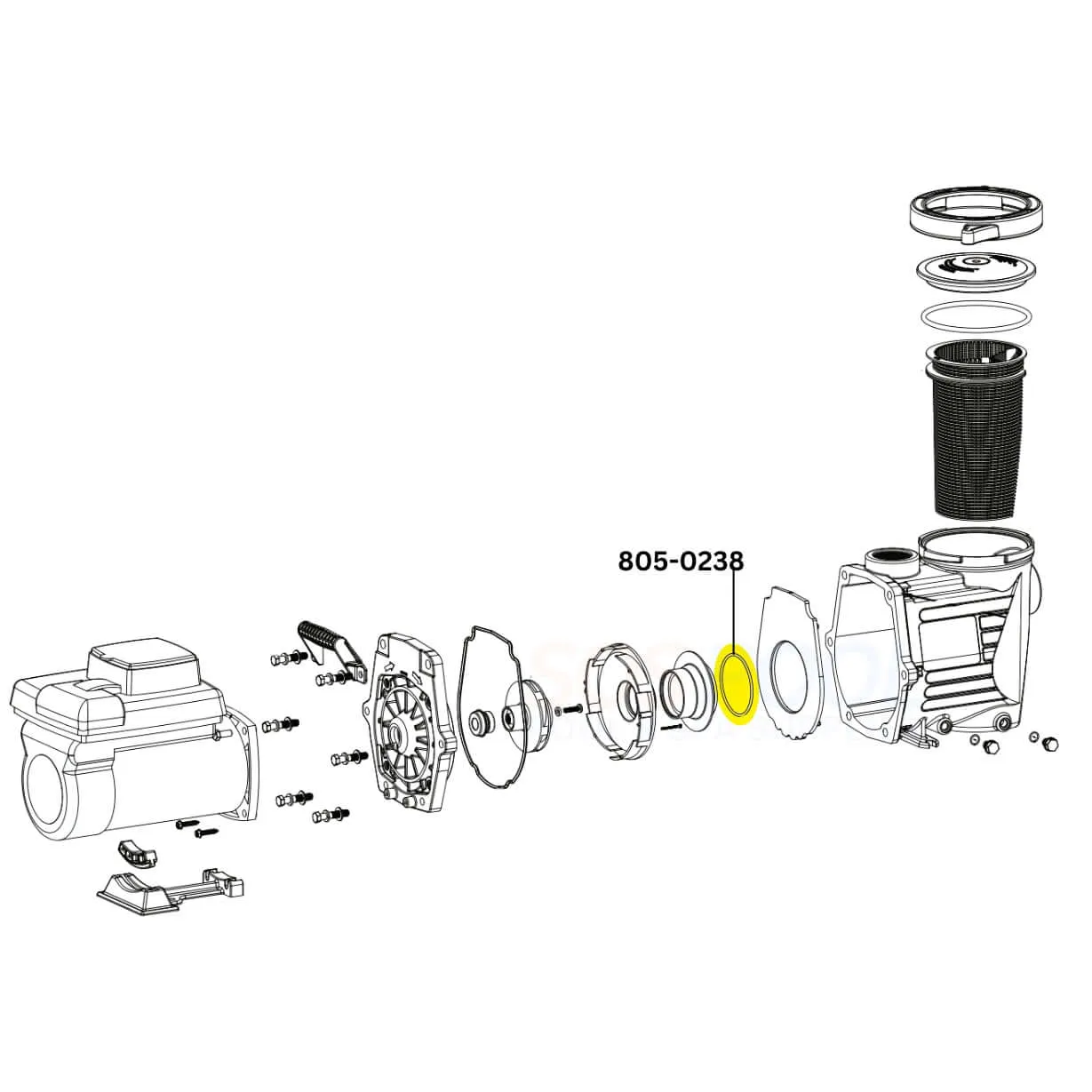 Waterway Diffuser O-Ring For Mustang and Champion Pumps | 805-0238