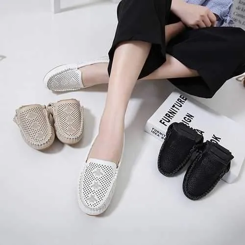 Women Hollow Out Breathable Soft Lightweight Flats