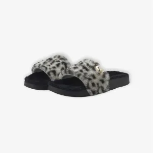 Women's Puma Leadcat YLM Fluff Safari Black Grey 384973-02