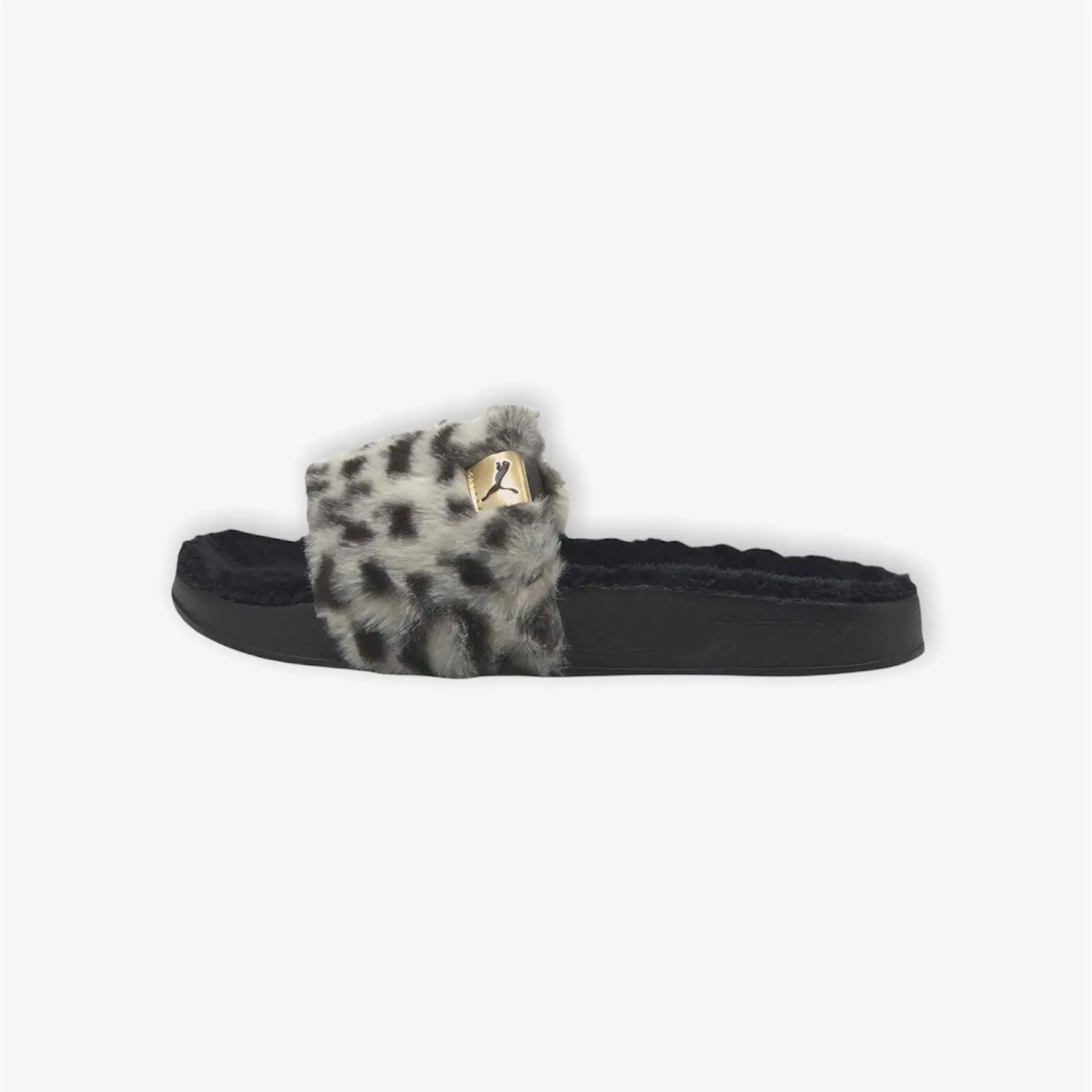 Women's Puma Leadcat YLM Fluff Safari Black Grey 384973-02