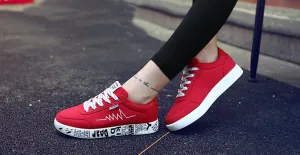 Women's Summer Casual Sneakers With Graffiti