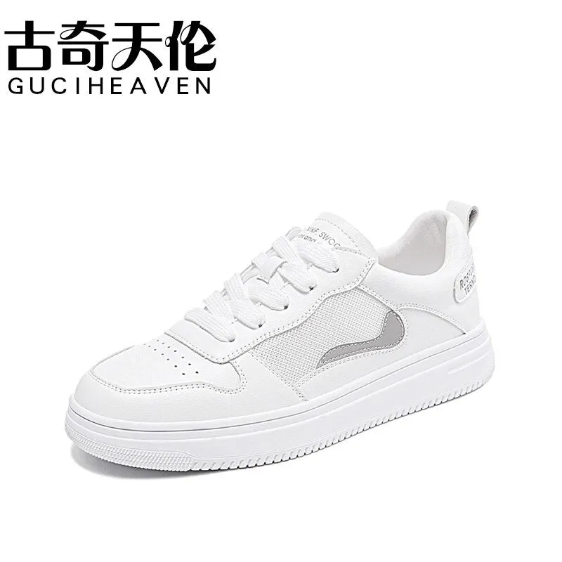 xiangtuibao New women's shoes skate shoes sports  summer lightweight mesh casual shoes travel shoes thick bottom breathable Fashion